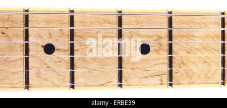 Sei elettrico-string chitarra, isolato su bianco Foto Stock