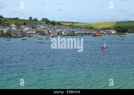 Salcombe visto dalla East Portlemouth, Sud prosciutti, Devon, Inghilterra, Regno Unito Foto Stock