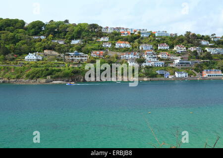 Salcombe visto dalla East Portlemouth, Sud prosciutti, Devon, Inghilterra, Regno Unito Foto Stock