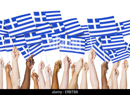 Bandiera greca Foto Stock