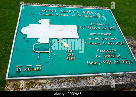 Ex Sito di San St Mary's Abbey Cirencester Gloucestershire REGNO UNITO Foto Stock