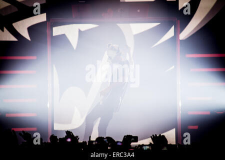 Il rapper tedesco Cro performing live a TUI Arena come parte del suo Mello Tour 2015 dotate di: Cro,Carlo Waibel dove: Hannover, Germania Quando: 26 Nov 2014 Credit: WENN.com Foto Stock