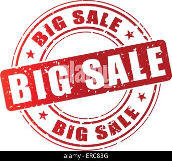 Illustrazione Vettoriale di grande vendita rosso icona timbro Illustrazione Vettoriale