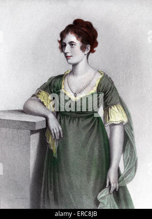 1790s PORTRAIT SALLY FOSTER OTIS IN ABITO VERDE moglie del politico ricchi grigio Harrison Otis impero neoclassico FASHION Foto Stock