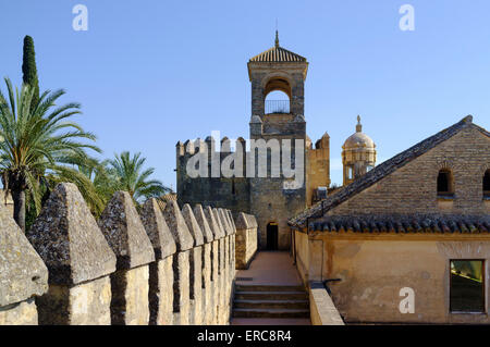 Torre del Homenaje (Torre di omaggio) parte dell'Alcázar de los Reyes Cristianos in Cordoba Foto Stock