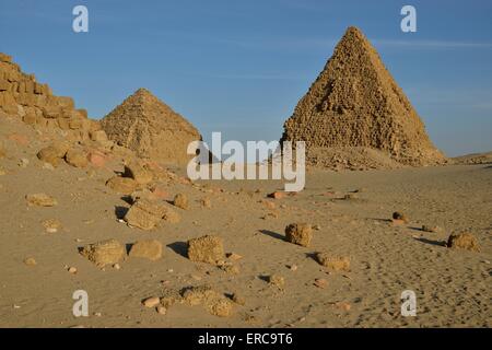 Piramidi di Nuri, settentrionale, la Nubia, Sudan Foto Stock