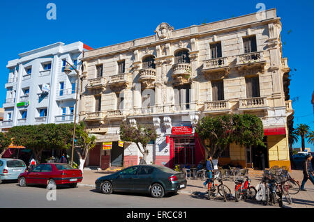 Avenue Mohammed V, El Jadida, costa atlantica, Marocco, Africa settentrionale Foto Stock