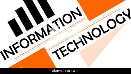 Una parola nuvola di information technology Voci correlate Illustrazione Vettoriale