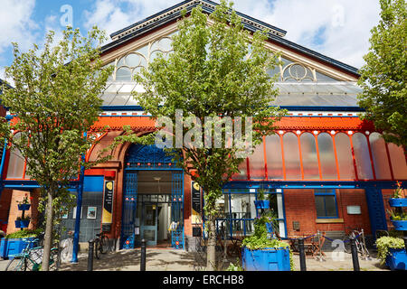 Manchester centro di artigianato su Oak Street Manchester City Centre Northern Quarter area. Un ex vittoriano pesce e mercato di pollame Foto Stock