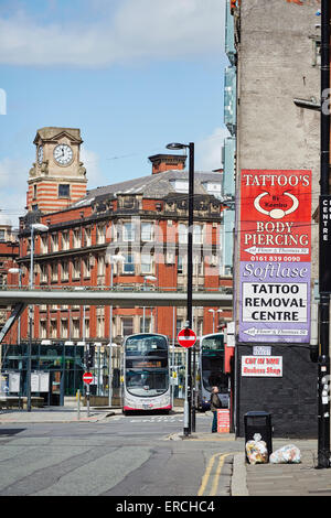 Shudehill Interchange progettato da Jefferson Sheard Architetti, ha sostituito il precedente Cannon Street Stazione degli autobus che era sotto il Foto Stock