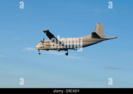 L'Atlantique ATL3 il pattugliamento marittimo aereo tornando a Lossiemouth Airfield mentre sull esercizio del Regno Unito. SCO 9.842. Foto Stock