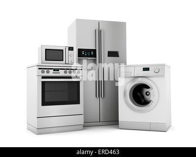 Forno a microonde blu moderno in stile Duotone su sfondo rosa. Rendering 3d  Foto stock - Alamy