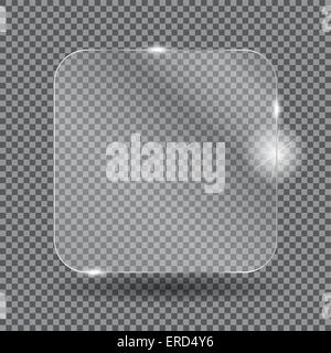 Realistico cornici in vetro. Illustrazione Vettoriale Illustrazione Vettoriale