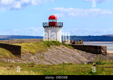 Burry Port Harbour Lighthouse Carmarthenshire Wales UK Europa Foto Stock