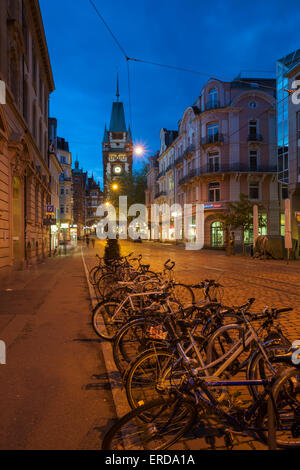 Serata a Friburgo in Germania. Foto Stock