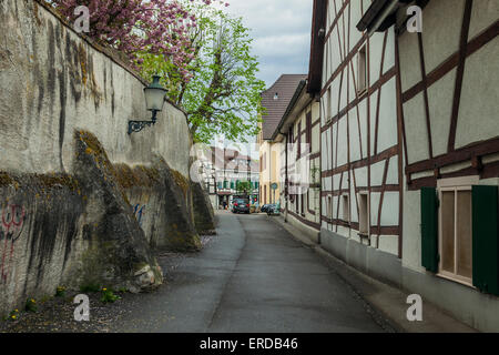 Pomeriggio a Allschwil-villaggio, canton Basel-Country, Svizzera. Foto Stock