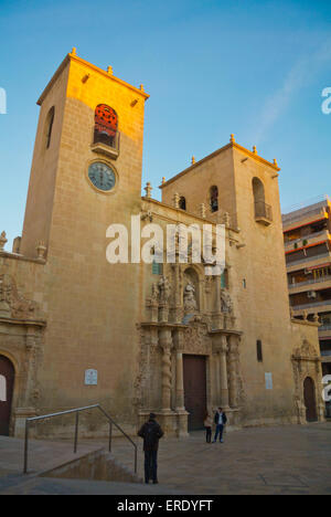 La Basilica di Santa Maria, Casco Antiguo, la città vecchia, Alicante, Alacant, Costa Blanca, Spagna Foto Stock