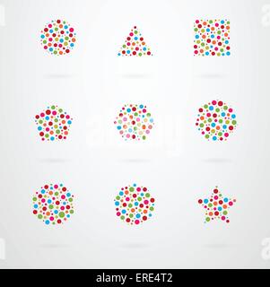 Le forme geometriche di base Vector Icon Set Illustrazione Vettoriale