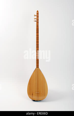Saz, turco strumento a corda con un collo lungo e a forma di ciotola indietro e mobile di tasti Foto Stock