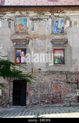 Arte di strada a Bratislava Foto Stock