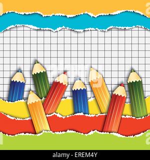 Set di matite. Illustrazione Vettoriale