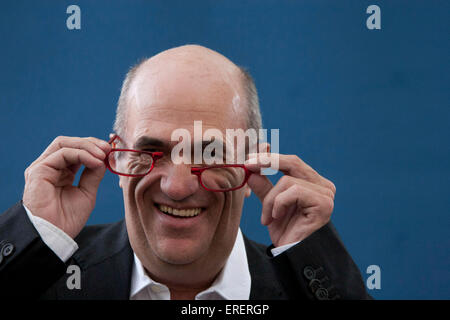 Colm Tóibín, romanziere irlandese e un critico ha discusso il suo romanzo "Brooklyn' all'Edinburgh International Book Festival di Edimburgo, Foto Stock