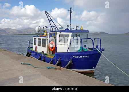 Il Lismore traghetto a Port Appin a nord di Oban in Argyle & Bute Scozia in attesa di prendere i passeggeri a Lismore Isola Foto Stock