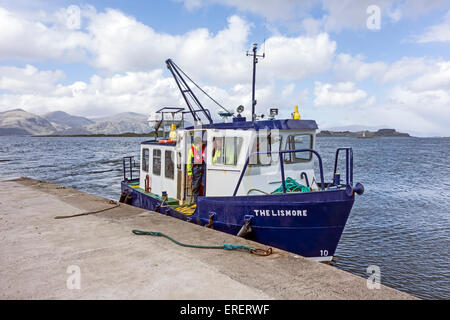 Il Lismore traghetto a Port Appin a nord di Oban in Argyle & Bute Scozia prendendo i passeggeri a Lismore Isola Foto Stock