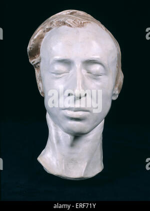 Frédéric Chopin 's morte maschera, 1849. Compositore polacco. Maschera da A. Clésinger. Frederic Chopin (1810-1849). Foto Stock