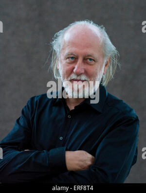 Lazlo Krasznahorkai, scrittore ungherese ha discusso il suo libro Santango, all'Edinburgh International Book Festival. Foto Stock