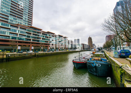 Rotterdam a sud ovest di Holland nella top top 5 deve vedere la città di Lonely Planet famoso per la sua architettura moderna Foto Stock