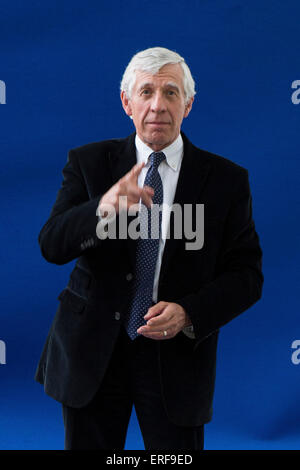 Jack Straw, del partito laburista britannico del politico Home e il Segretario di Stato per gli affari esteri sotto il Primo Ministro Tony Blair ha partecipato al Edinburgh International Foto Stock