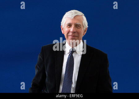 Jack Straw, del partito laburista britannico del politico Home e il Segretario di Stato per gli affari esteri sotto il Primo Ministro Tony Blair ha partecipato al Edinburgh International Foto Stock