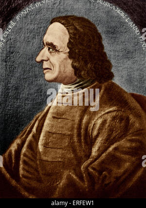 Giuseppe Tartini, violinista italiano, compositore e teorico, 1692-1770. Nel 1728 ha fondato una scuola di violino a Foto Stock