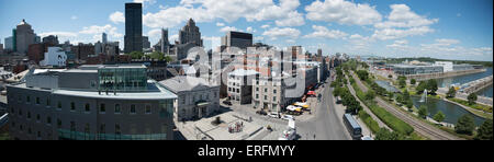 Divertimento per tutta la famiglia a Montreal, Quebec, Canada. Vista panoramica della città di Montreal. Foto Stock