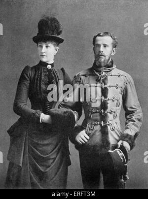 Il principe ereditario Rodolfo d'Austria con sua moglie Stéphanie del Belgio. Arciduca Rudolf (Principe della Corona di Austria e Ungheria e Foto Stock