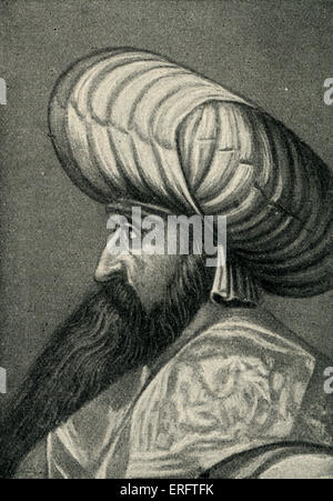 Sultan Bajesid I, noto anche come Bayezid I - Ritratto regnare: 1389- 1402 Foto Stock