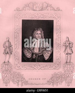 King George I (1660 - 1727) fu re di Gran Bretagna e Irlanda dal 1714 fino alla sua morte. Foto Stock