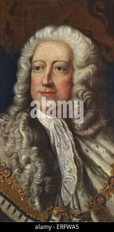 Il King George II ritratto regnò (1727 - 1760). George's politiche erano basate sulla sua moglie pareri durante la sua vita, ma dopo Foto Stock