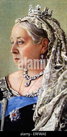 La regina Victoria ritratto regnò (1837 - 1901). Un nipote di Guglielmo IV, Principessa Victoria è salito al trono di età compresa tra i 18, tre Foto Stock