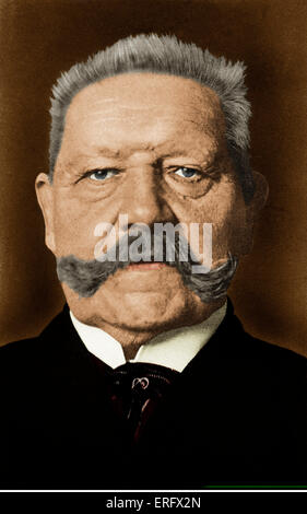 Paul von Hindenburg - Ritratto didascalia recita: 'Reichsprasident Paul von Hindenburg' (Presidente Hindenburg). 2 Ottobre 1847 - 2 Foto Stock