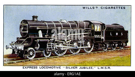 Locomotiva Express 'Silver Giubileo". Londra, Midland & ferrovia scozzese. 4-6-0 a tre cilindri motore lato passeggero, completato può Foto Stock