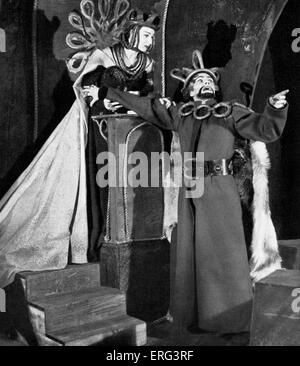Laurence Olivier come Macbeth con Judith Anderson come Lady Macbeth in della tragedia di Shakespeare.. 1938 - 1939 produzione. Ecco, 22 maggio Foto Stock