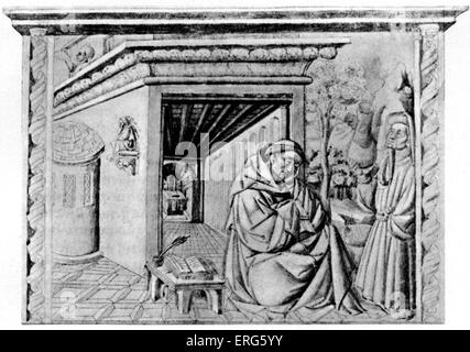 Roger Bacon - noto anche come Doctor Mirabilis (latino: meravigliosa insegnante), filosofo inglese e il frate francescano, c 1214-1294. Foto Stock