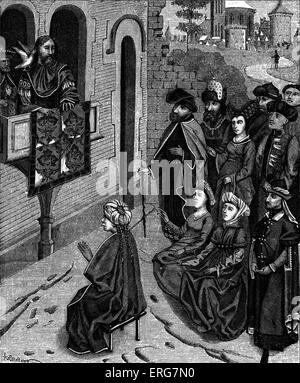 Espulsione degli ebrei dalla Giudea nel 135 D.C. dall'Imperatore Adriano, a seguito della soppressione del bar Kokhba rivolta. Il tentativo Foto Stock