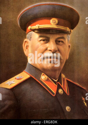 Joseph Stalin ritratto. Leader sovietico. Shostakovich e Prokofiev link. La Russia. Schostakowitsch Foto Stock
