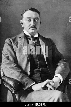 Cecil John Rhodes, ritratto c. 1900. Cecil Rhodes era un inglese-nato imprenditore, magnate minerario e politico in Sud Foto Stock