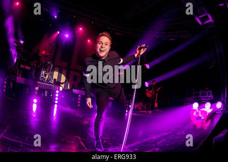 Milano Italia. 02Th Giugno 2015. Il cantante inglese/cantautore OLLY MURS esegue dal vivo presso il club della musica Fabrique durante il 'Non è mai stata migliore Tour 2015' Credit: Rodolfo Sassano/Alamy Live News Foto Stock