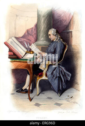 Anne-Robert-Jacques Turgot, Barone de Laune. Economista francese e più: uno dei primi sostenitori per il liberalismo economico. 1727 Foto Stock