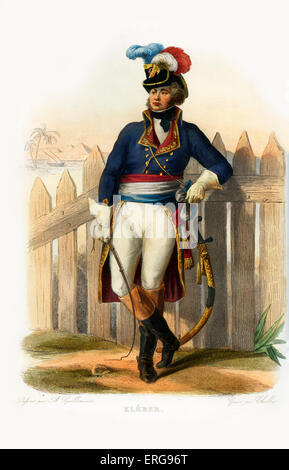 Jean Baptiste Kléber. Militare francese generale durante il francese guerre rivoluzionarie. 1754-1800. Incisione di Chollet. c.1847 Foto Stock